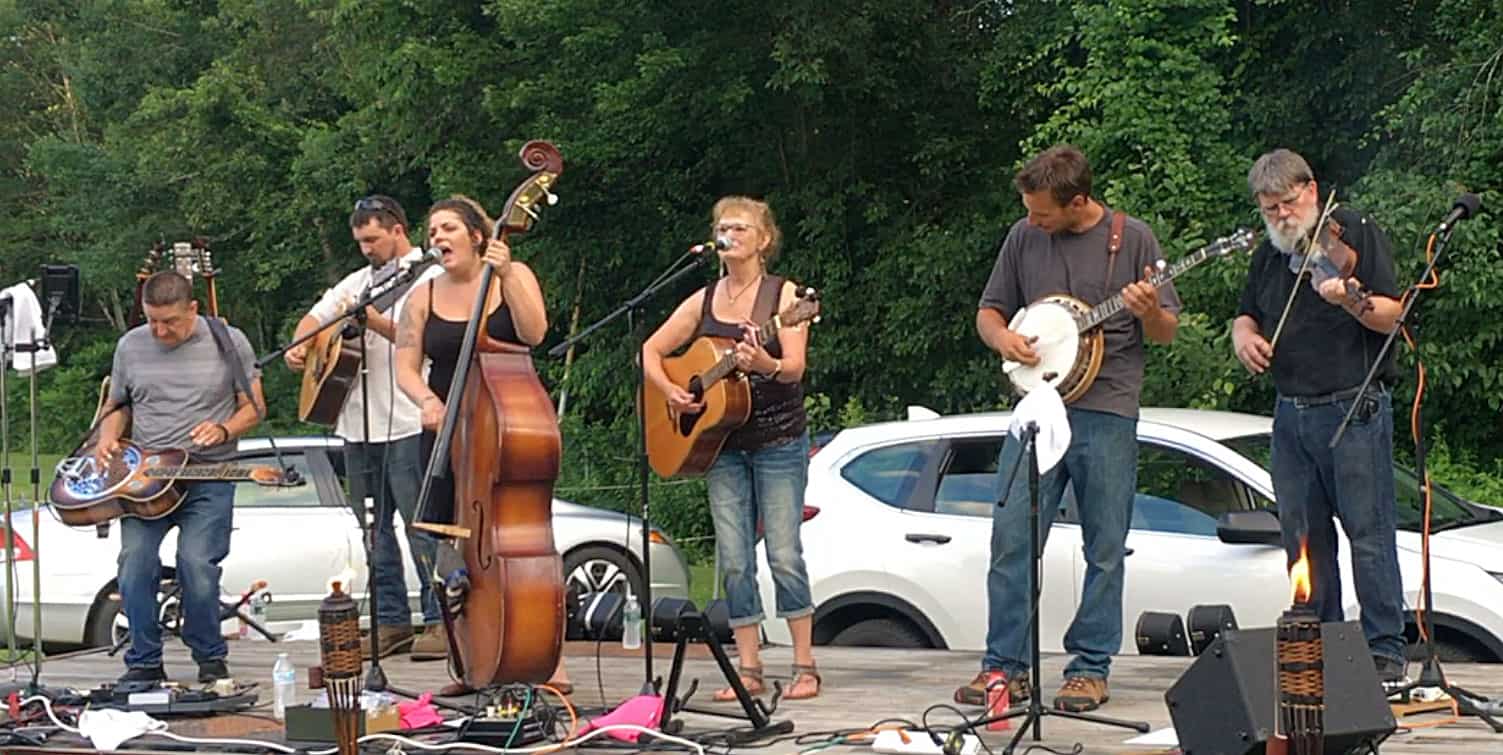 Back Woods Road on stage in Jay, Maine